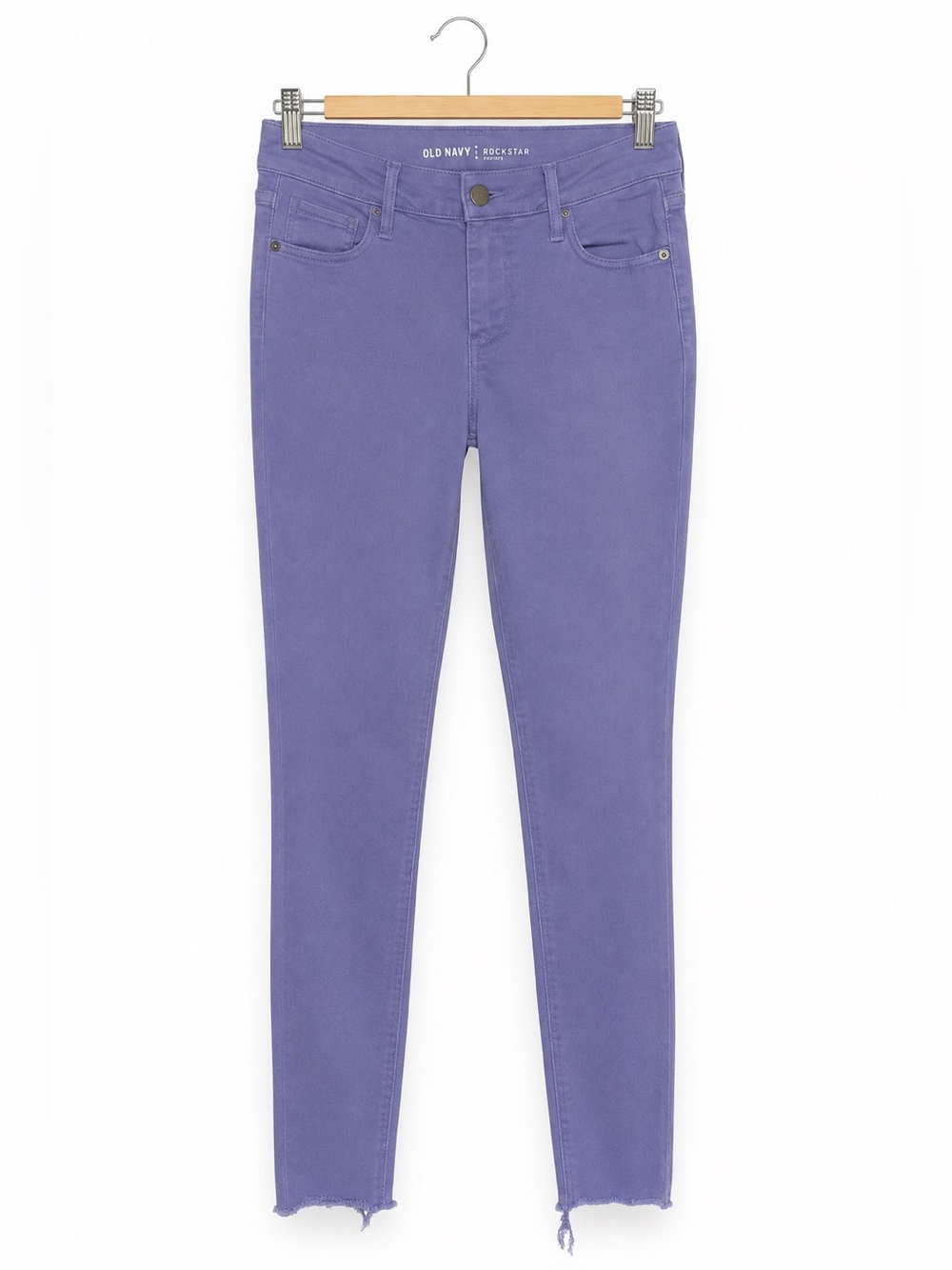 Old Navy Womens Jeans Sz 2 Periwinkle Lilac Rockstar Pants Light Purple Mid Rise